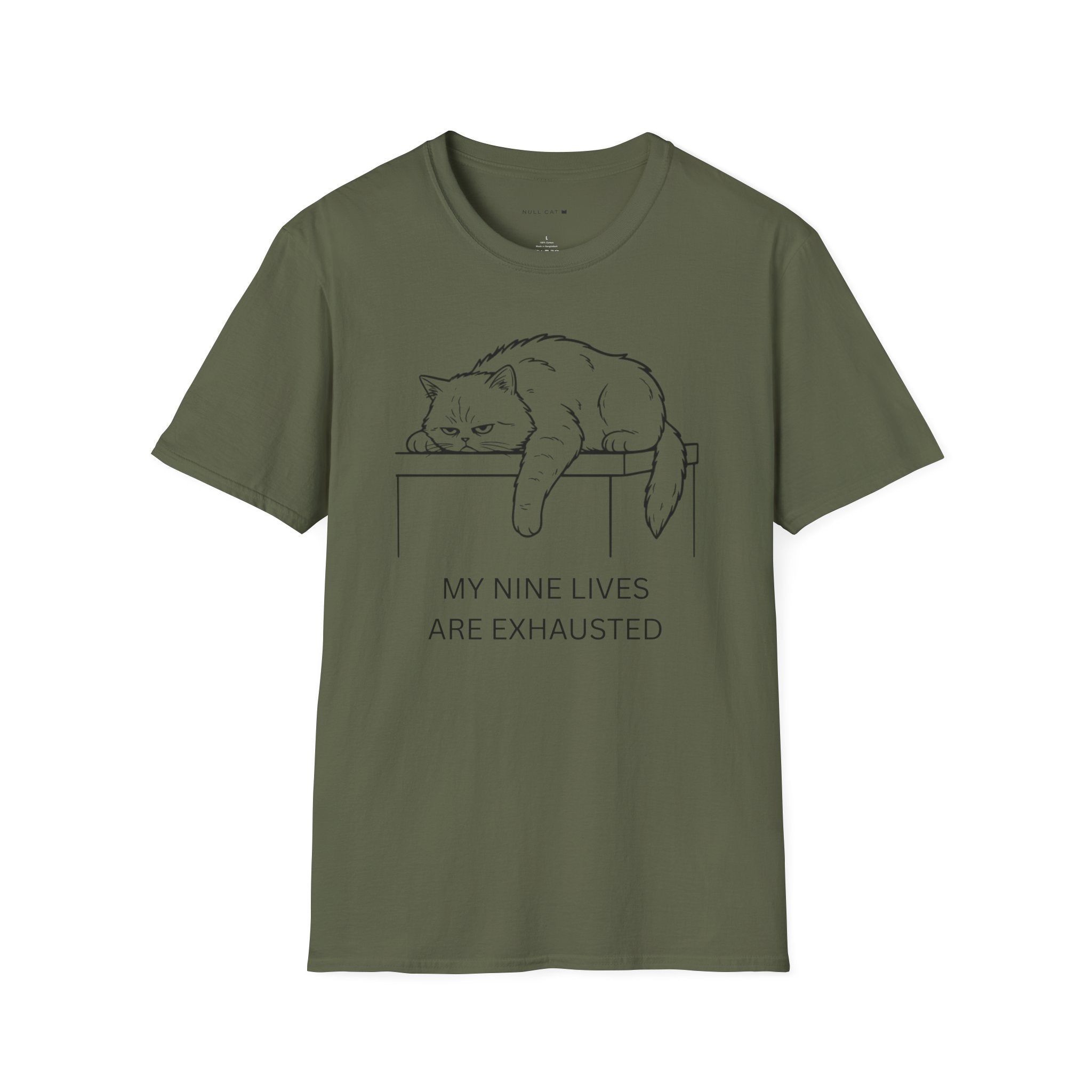 9 lives exhausted t-shirt