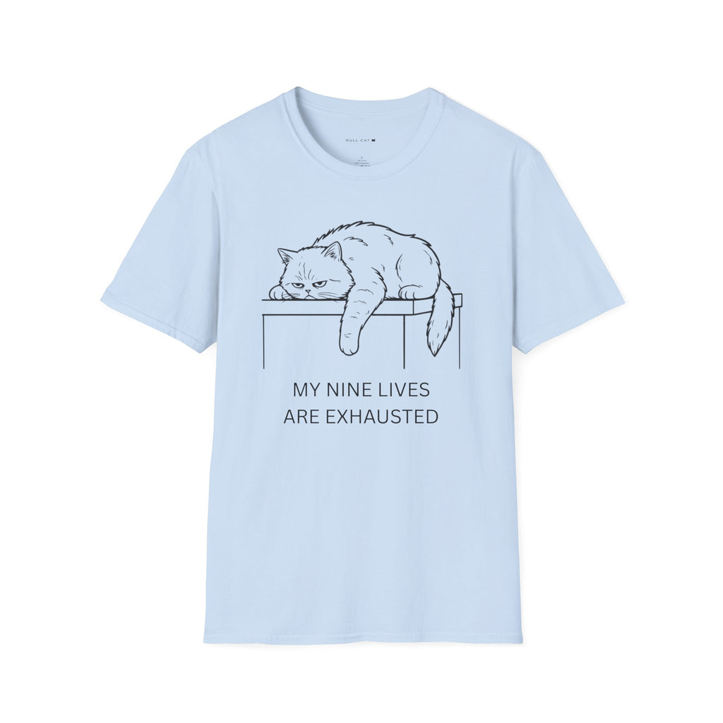 9 lives exhausted t-shirt