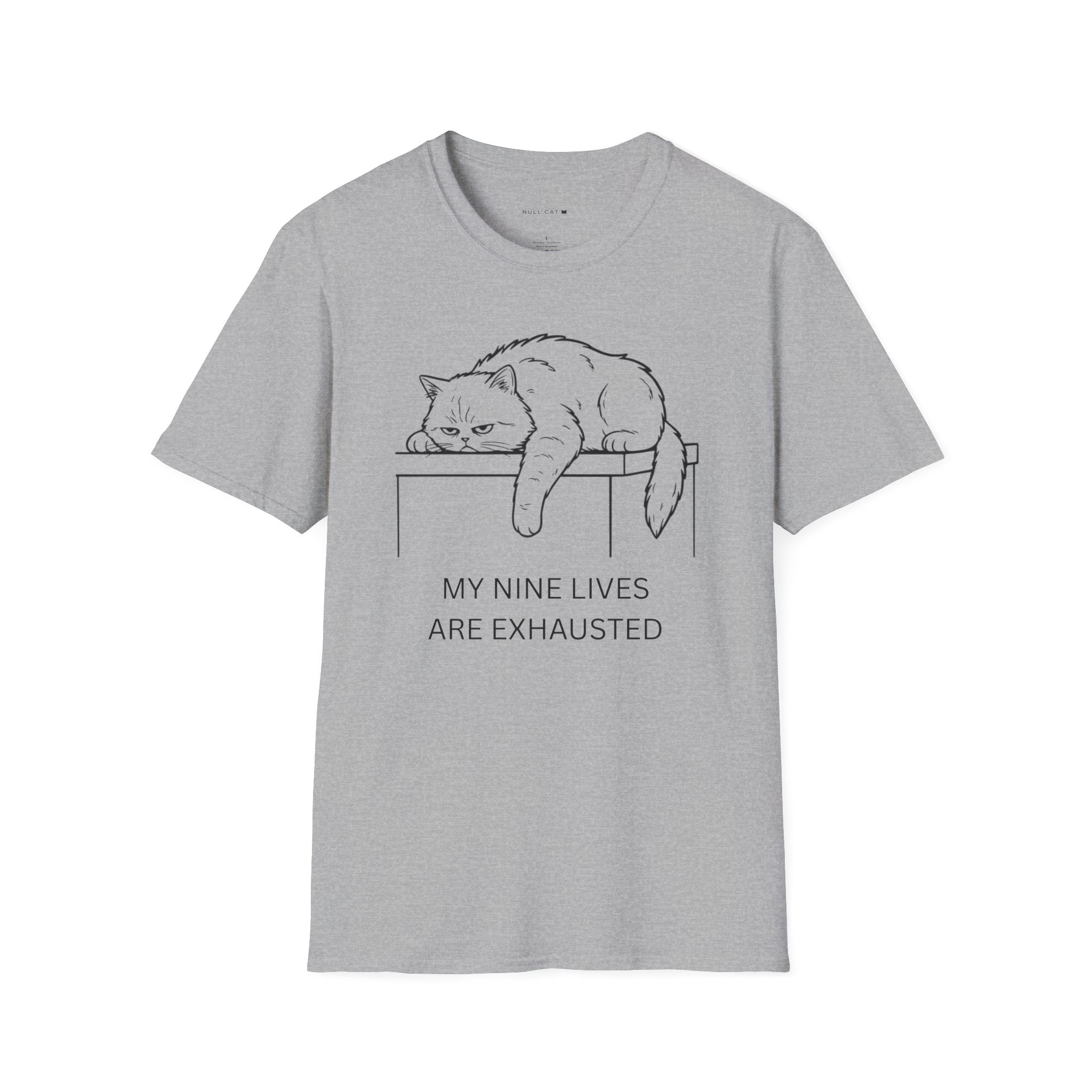 9 lives exhausted t-shirt