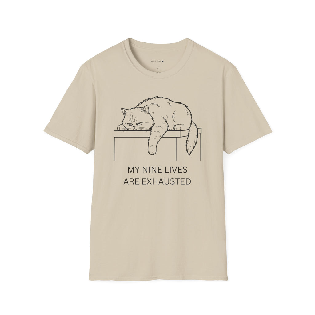 9 lives exhausted t-shirt