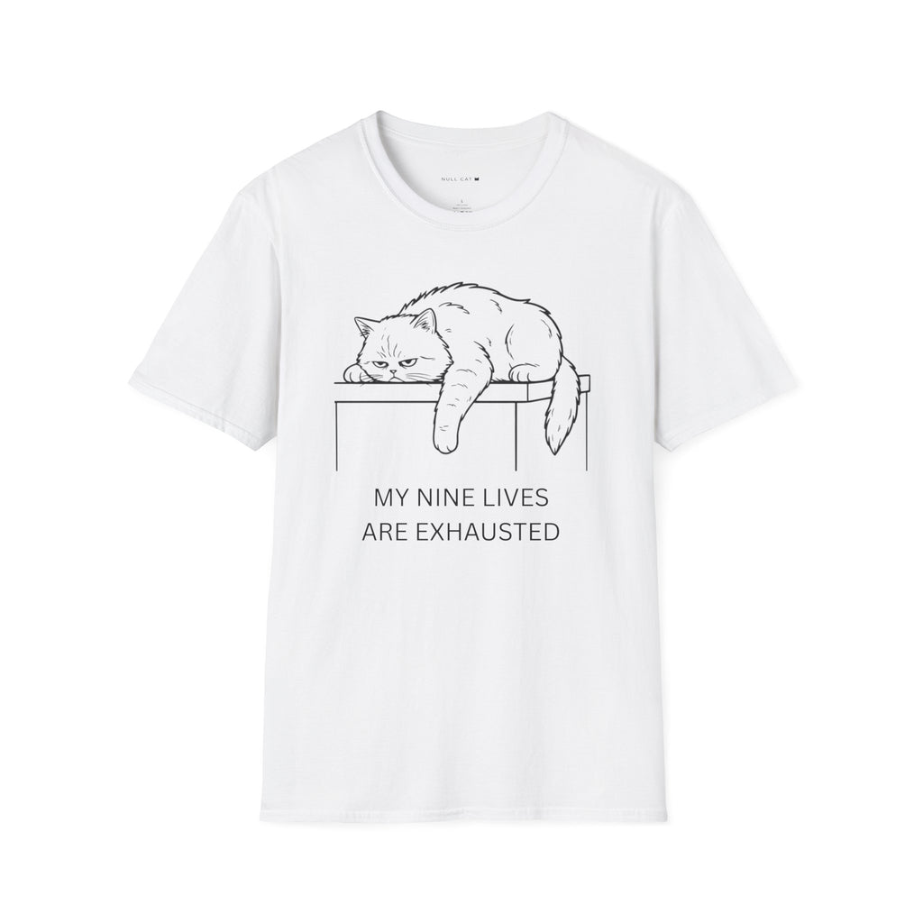 9 lives exhausted t-shirt
